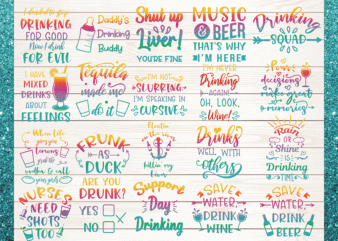 Bundle 26 Drinking Sayings, Drinking Quotes SVG, Drinking Clipart, Alcohol Sayings Sublimation, Party SVG Files, Drunk PNG, Digital download 854700726 t shirt template