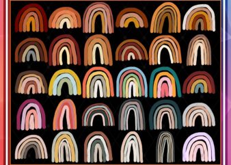Bundle 60 Abstract Rainbow Clipart, Modern Rainbows, Boho Rainbow Art, Nursery Art, Neutral Wall, Baby Shower, Pastel Rainbow, Scandinavian 796756336 t shirt template