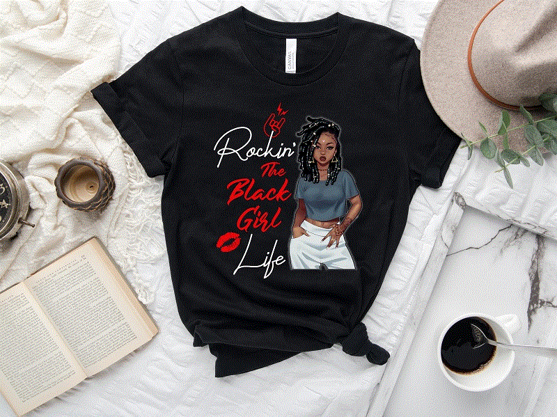 Rockin’ The Black Girl Life png, Black Girl Magic, Black Girl Art, Black Pride, Black Melanin, Black Women Art, Digital Downloads 871739281