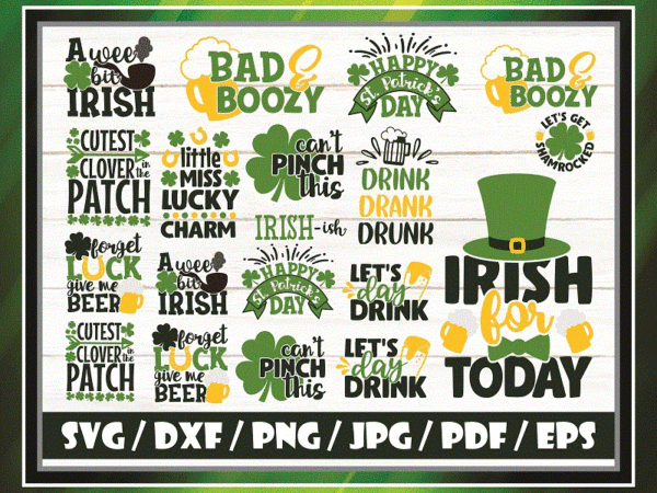 30 designs st patrick’s day svg bundle, happy st patrick’s day, cut file, clipart, printable, vector, commercial use, instant download 783889289