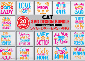CAT SVG BUNDLE 20 DESIGN