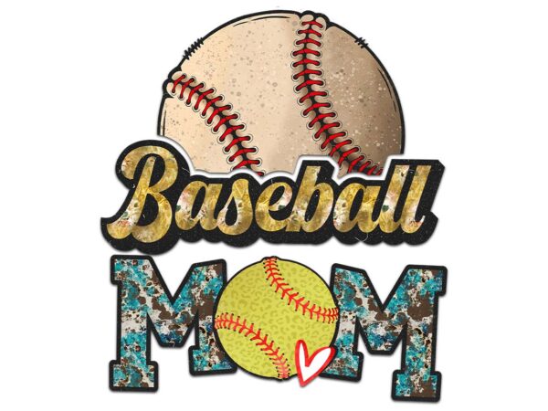 Baseball mom tshirt design