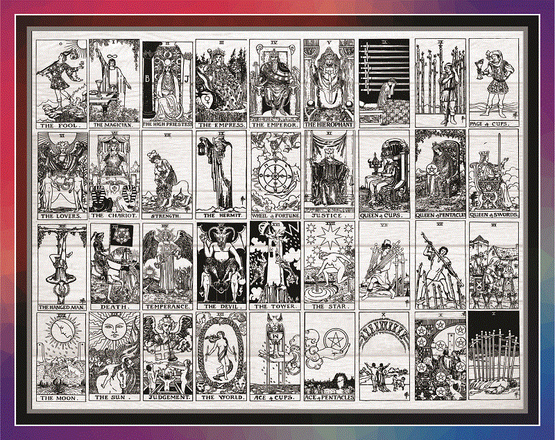 78 Tarot Cards PNG Bundle, Minor Arcana, Divination New Age Shirts Wall Art, Files, Instant Download Print, download 889196272 - Buy t-shirt