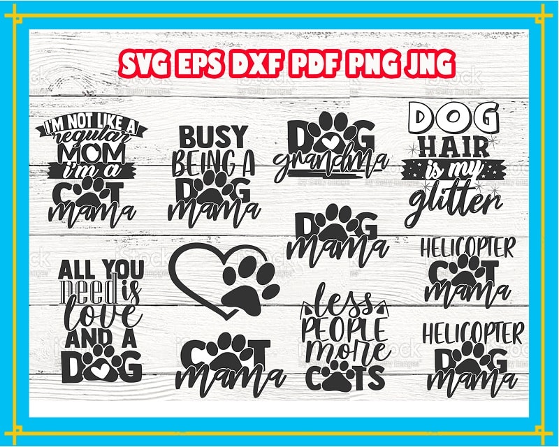 49 Huge Pet Mom SVG Bundle, Cat Mama, Dog Mama, Love Animals SVG Cut Files, Pet Lovers, Commercial Use, Printable Vector, Pet Clip Art 719318033