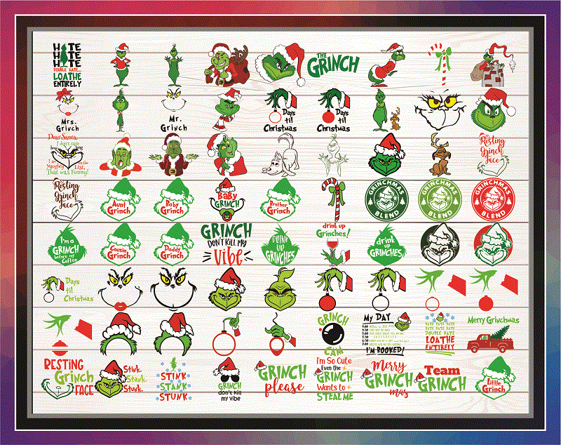 546 Christmas svg Bundle, Grinch svg, Grinch Face svg, Grinch Mask, Grinch Baby, dxf, png,Santa,Shirt,Cricut,Cut File, Hand Holding Ornament 906847237