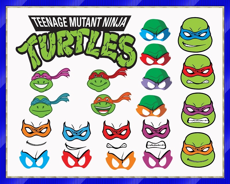 369 Teenage Mutant Ninja Turtles Bundle, Teenage Mutant Ninja Turtles Font, SVG for Cricut, SVG Silhouette Dxf, Png, Quotes File 891480330