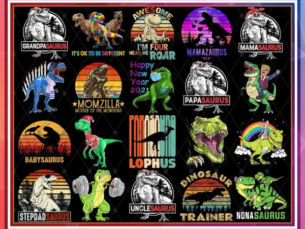 48 designs dinosaur png bundle, cute dino png, baby dinos, sublimation designs, simple dinosaur, t-rex png, digital download 909217008