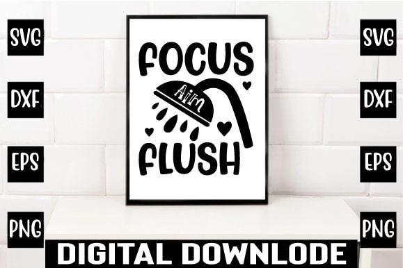 Focus aim flush t shirt graphic design