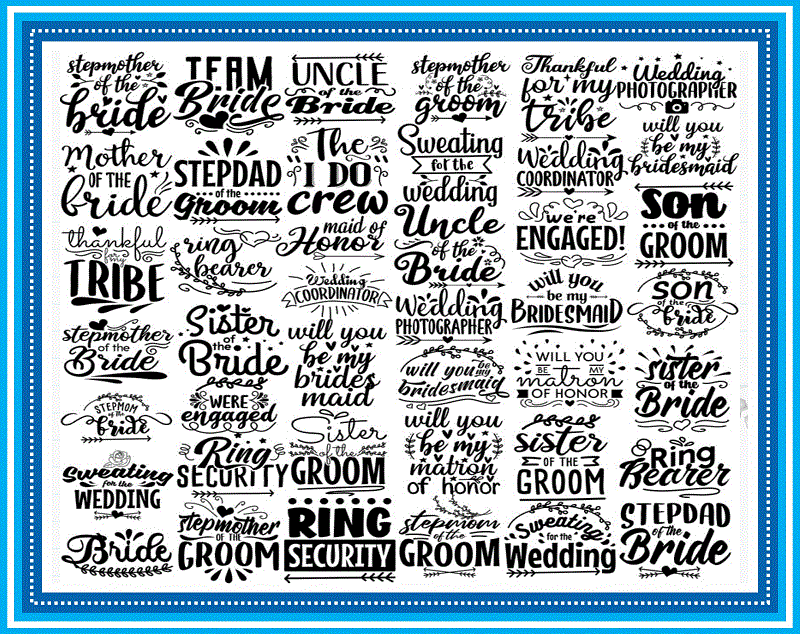 147 Designs Wedding Svg, Bride Svg, Wedding Svg Files, Bridesmaid Svg, MR And Mrs Svg, Bridal Shower Svg, Bridal Party Svg, Groom Svg 735068087