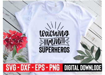teaching mini superheros t shirt designs for sale