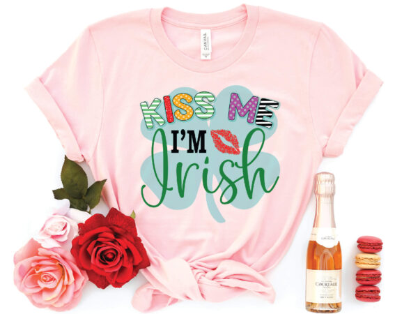 Kiss me i’m irish sublimation t shirt vector art
