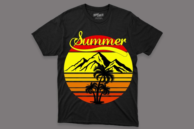 Bestselling Summer T-Shirt Design for Commercial use.