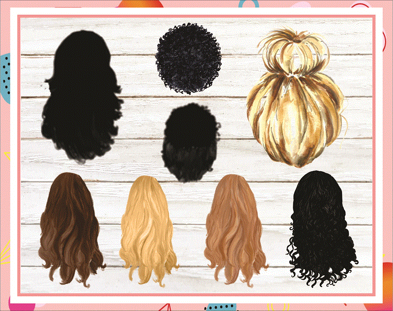 Bundle 15 Best friends clipart – floral swing, Best Friends Png, light & dark skin tones, fashion illustration, Hair Colors, Hair Styles Png 874052159