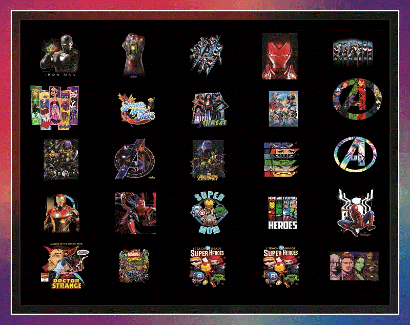 Bundle 90 Super Heroes png, Marvel png, Avengers Black Panther Captain America Hulk Iron Man Spiderman, Instant Download 894318378