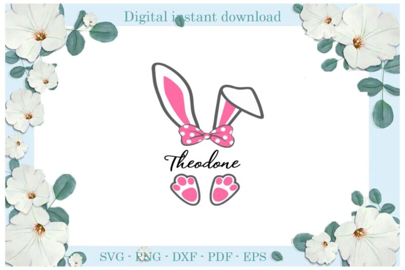 Easter Day Gifts Easter Bynny Theodone Diy Crafts Bunny Svg Files For Cricut, Easter Sunday Silhouette Easter Basket Sublimation Files, Cameo Htv Print