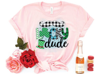 lucky dude sublimation t shirt vector graphic