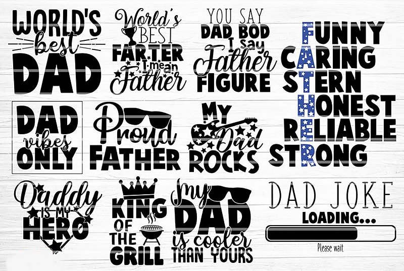 40 Dad Bundle SVG, Dad Life Vector Printable Cliparts, Funny Dad Quotes Svg, Father Svg, Dad Sayings, Dad Shirt Print Svg, Digital Download 798950774