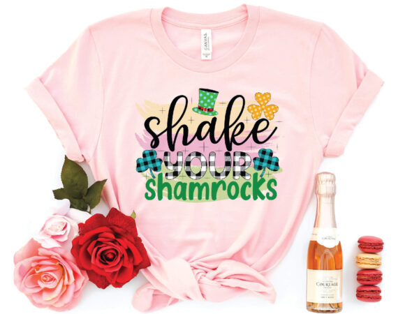 Shake your shamrocks sublimation t shirt template vector