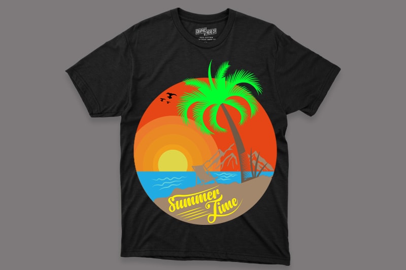 Bestselling Summer T-Shirt Design for Commercial use.