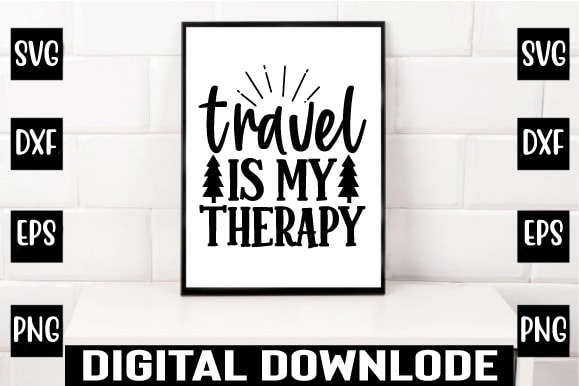 Travel is my therapy t shirt designs for sale
