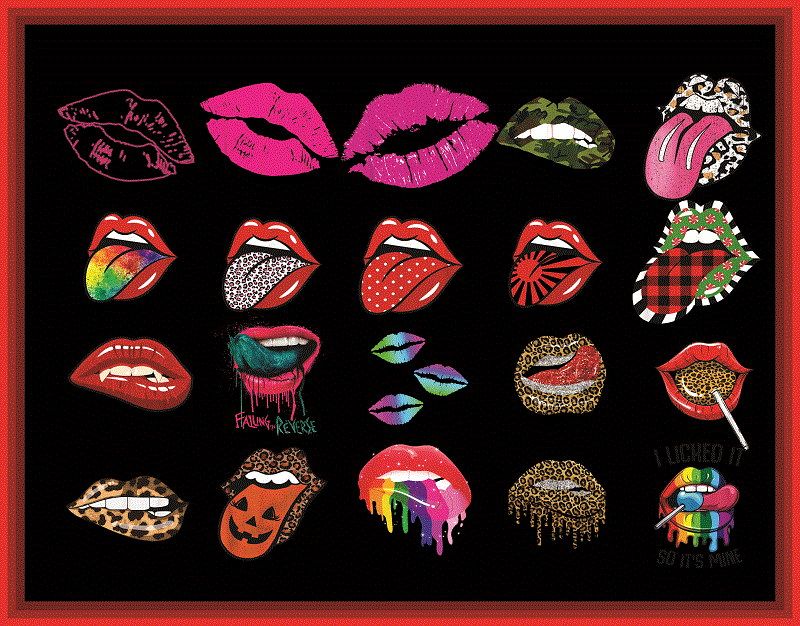 75 Rolling Stone Tongue and Lips PNG Bundle, Leopard tongue PNG, Rolling Stone, Funny Designs Png, Merry Christmas png, Digital download 905632512