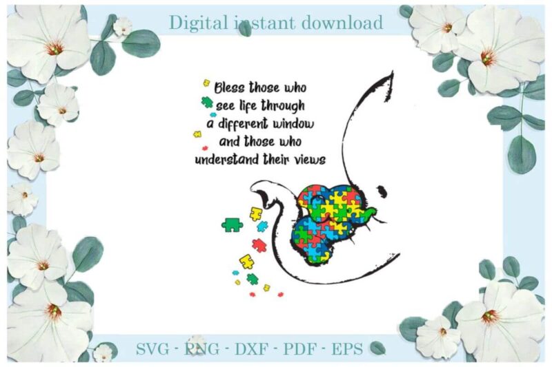 Autism Day Gifts, Elephant Puzzle Gifts Diy Crafts Svg Files For Cricut, Silhouette Sublimation Files, Cameo Htv Print