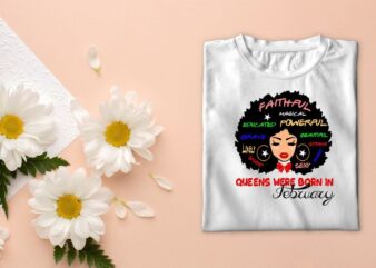 Birthday Gifts Queen Were Born In February Diy Crafts Svg Files For Cricut, Silhouette Sublimation Files, Cameo Htv Prints