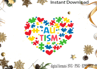 Autism Awareness Gift Idea SVG Sublimation Files