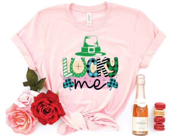 Lucky me sublimation t shirt vector graphic