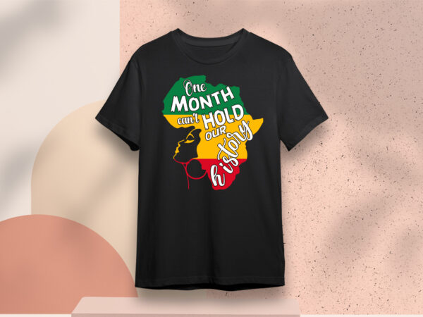 Black history month quote one month can’t hold our history svg files t shirt template