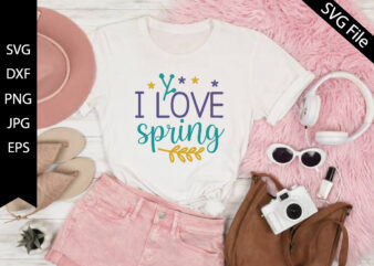 i love spring t shirt design for sale