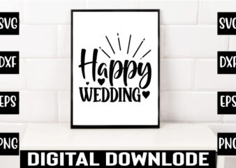 happy wedding graphic t shirt