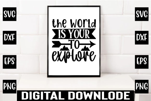 The world is your to explore t shirt designs for sale