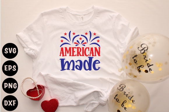 American made t shirt vector