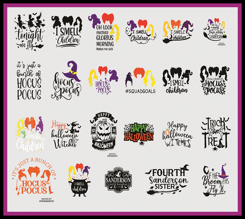 100+ Hocus Pocus SVG – PNG Bundle, Sanderson Sisters Shirt, Halloween SVG, Hocus Pocus Vectors, Halloween Shirt, Hocus Pocus Cricut 865734049