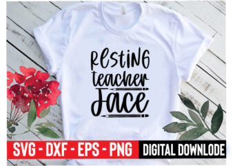 resting teacher face t shirt design online