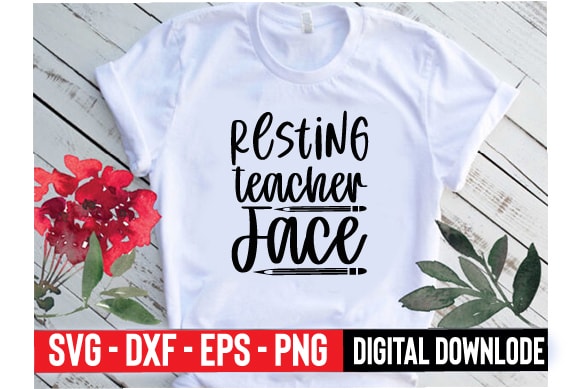 Resting teacher face t shirt design online