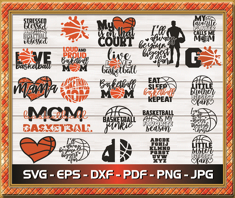 Bundle 20 Basketball SVG, Basketball Clipart, Sports Svg, Love Basketball, Printable Vector Clip Art, SVG Cut Files Instant Download 802332812