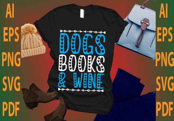 dogs books and wine