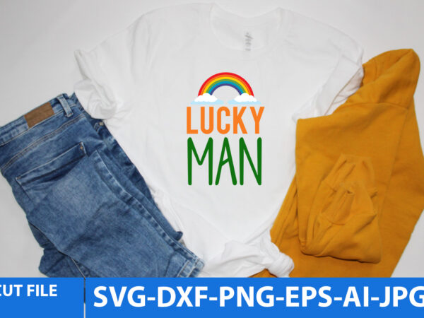 Lucky man t shirt design