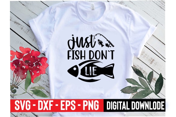 Just fish don`t lie vector clipart