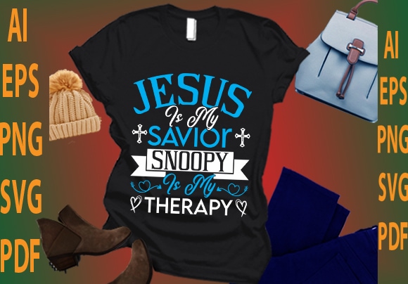 Jesus is my savior snoopy is my therapy