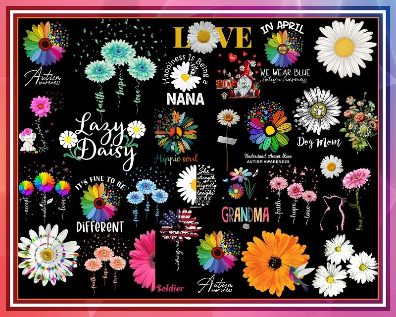 Mama Daisy Digital Download PNG JPEG For Sublimation