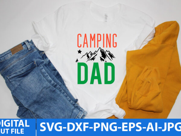 Camping dad t shirt design