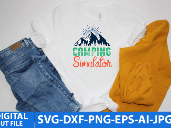 Camping simulator t shirt design