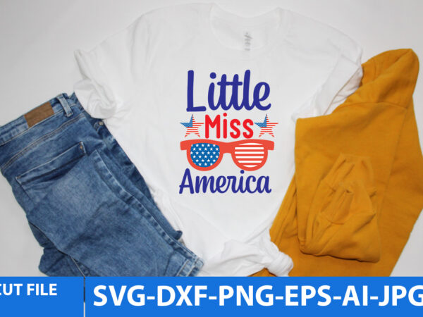 Little miss america t shirt designlittle miss america svg design