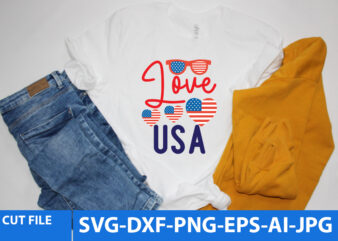 Love USA T Shirt Design