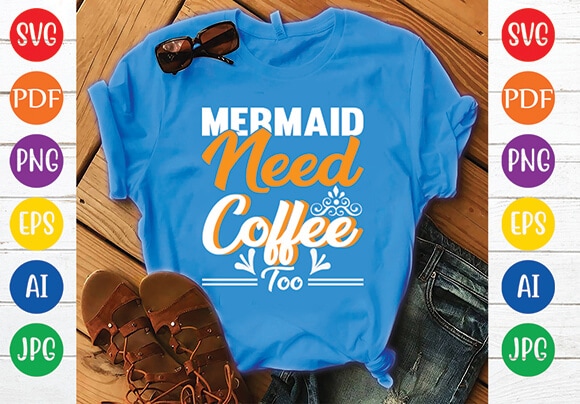 mermaid need coffee too