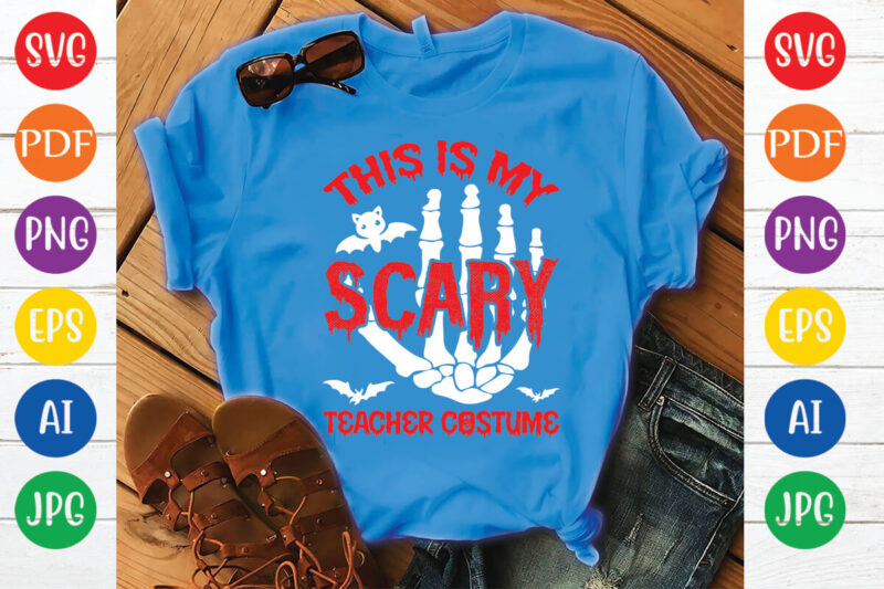 Premium Vector  This is my scary teacher costume t shirt design