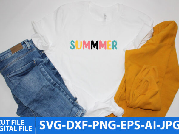 Summer svg cut file t shirt template vector